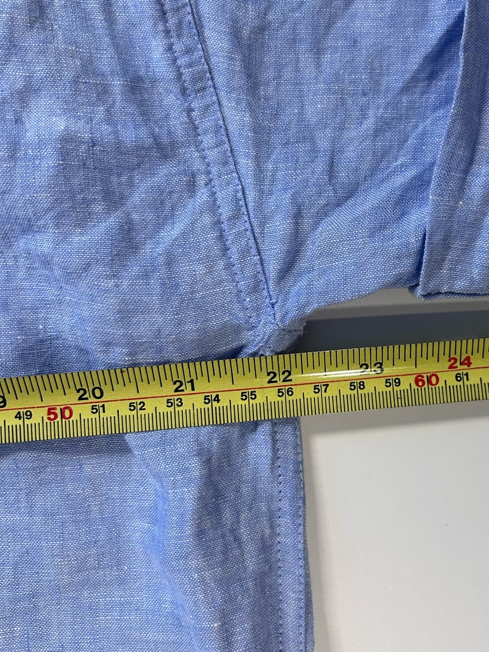 J.Crew 100% Linen Shirt Dress Tunic Women Small Light Blue Button Front Pockets - Picture 8 of 11